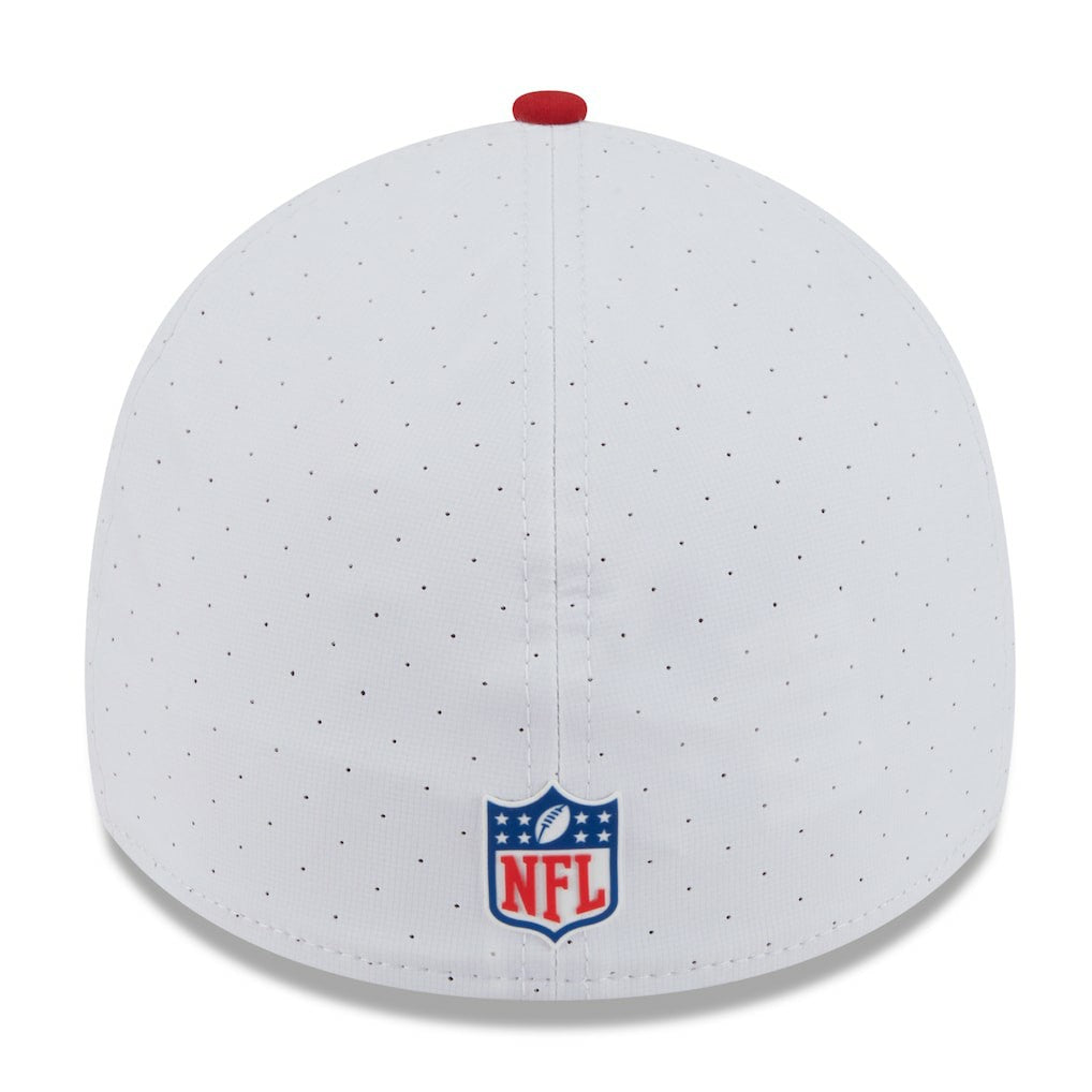 San Francisco 49ers New Era 2025 NFL Training Camp 39THIRTY Flex Hat White/Scarlet
