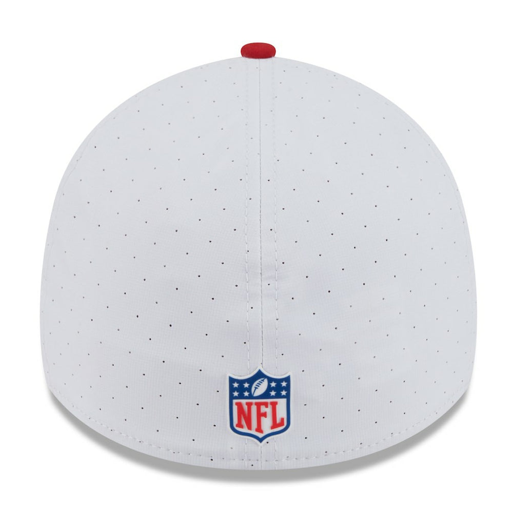 San Francisco 49ers New Era 2025 NFL Training Camp 39THIRTY Flex Hat White/Scarlet