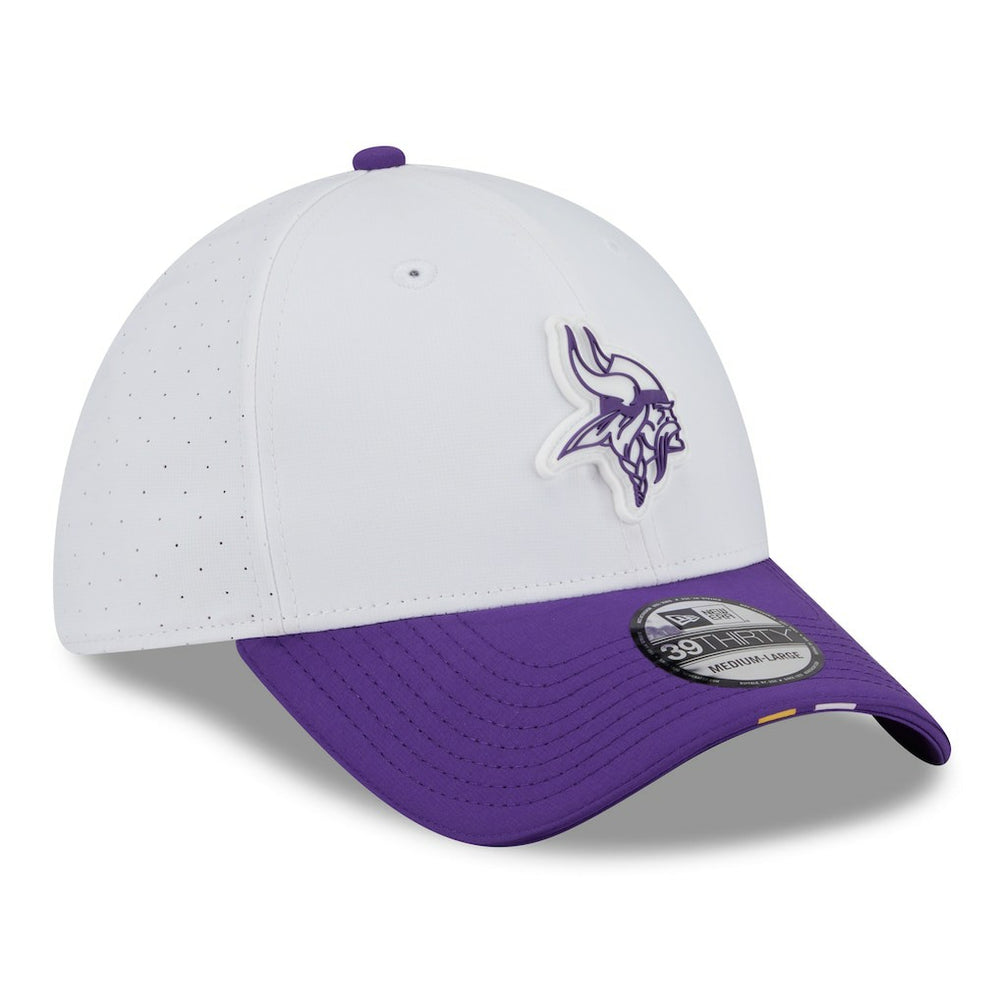 Minnesota Vikings New Era 2025 NFL Training Camp 39THIRTY Flex Hat White/Purple