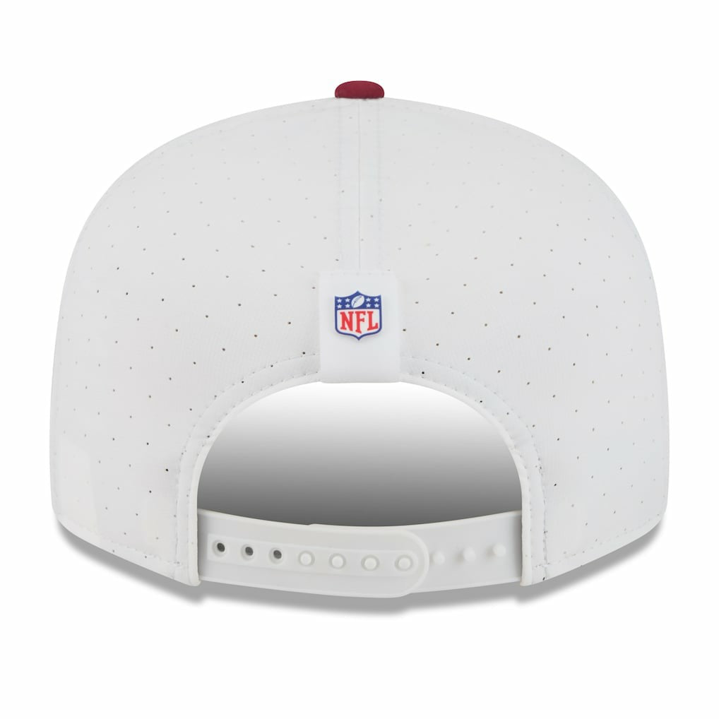 Washington Commanders New Era 2025 NFL Training Camp Split Panel 9FIFTY Snapback Hat White/Burgundy