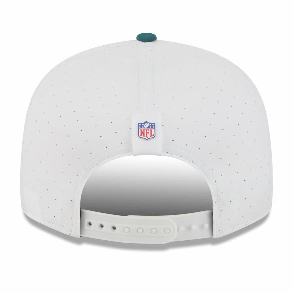 Philadelphia Eagles New Era 2025 NFL Training Camp Split Panel 9FIFTY Snapback Hat White/Midnight Green