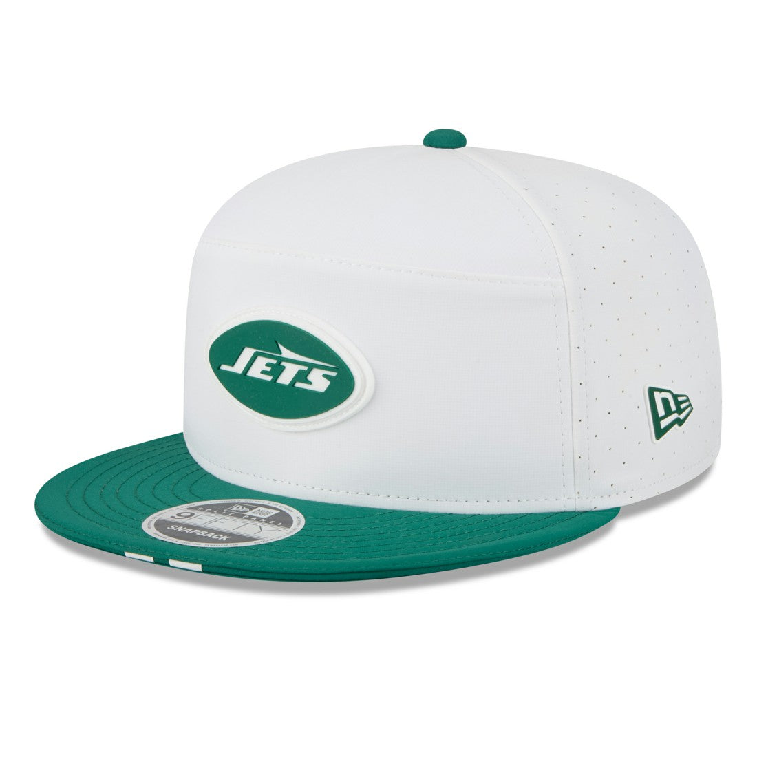 New York Jets New Era 2025 NFL Training Camp Split Panel 9FIFTY Snapback Hat White/Green