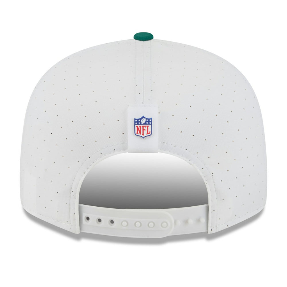 New York Jets New Era 2025 NFL Training Camp Split Panel 9FIFTY Snapback Hat White/Green
