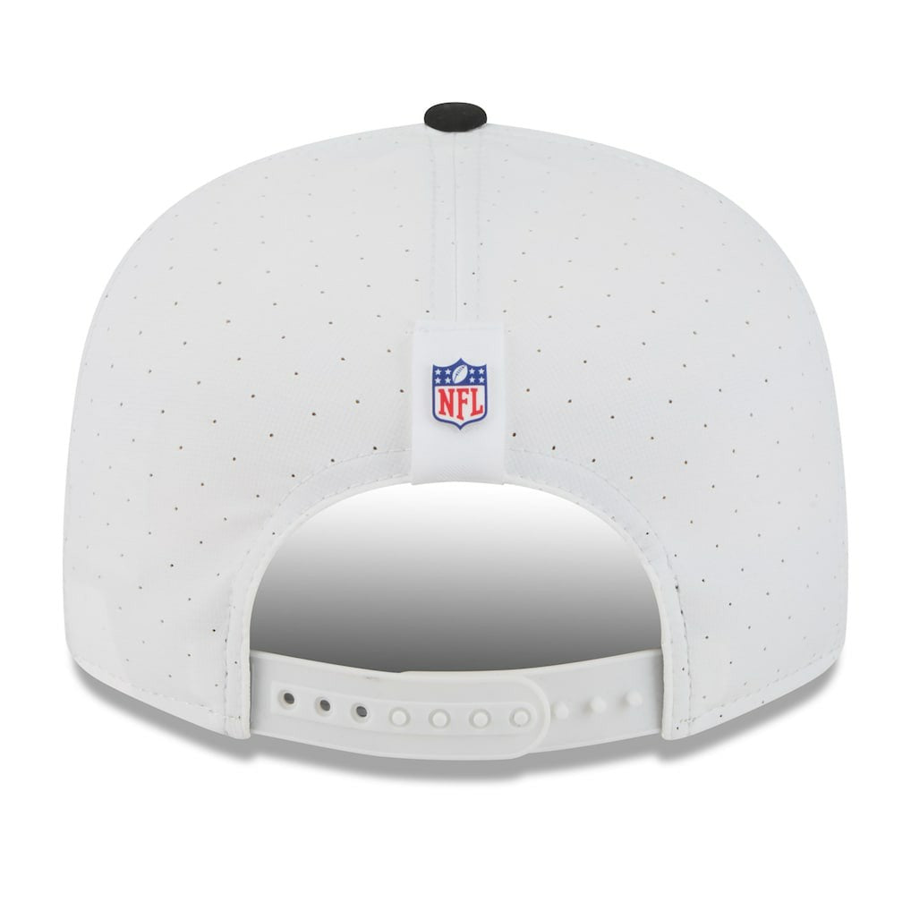 Pittsburgh Steelers New Era 2025 NFL Training Camp Split Panel 9FIFTY Snapback Hat White/Black