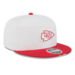 Kansas City Chiefs New Era 2025 NFL Training Camp Split Panel 9FIFTY Snapback Hat White/Red