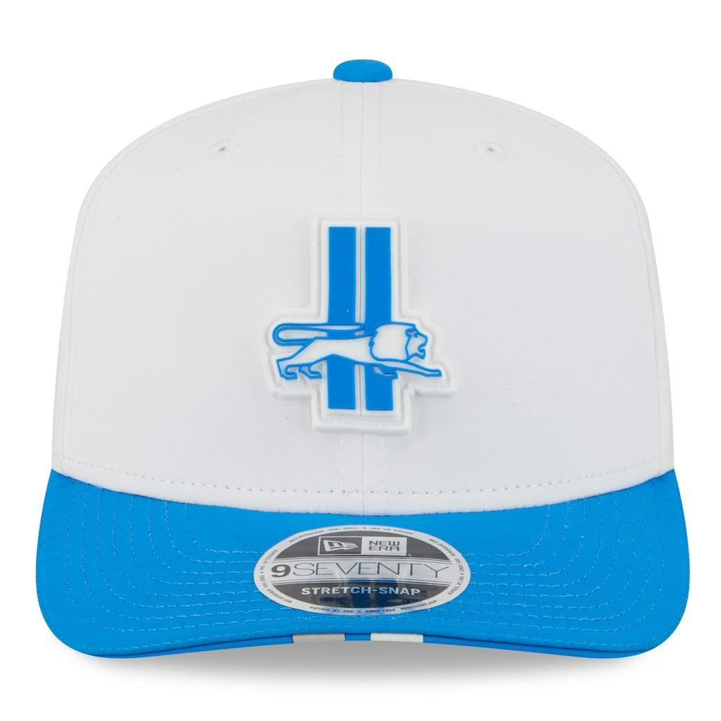 Detroit Lions New Era 2025 NFL Training Camp Throwback Logo 9SEVENTY Adjustable Hat White/Blue