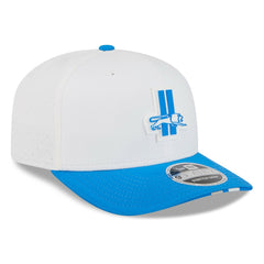Detroit Lions New Era 2025 NFL Training Camp Throwback Logo 9SEVENTY Adjustable Hat White/Blue