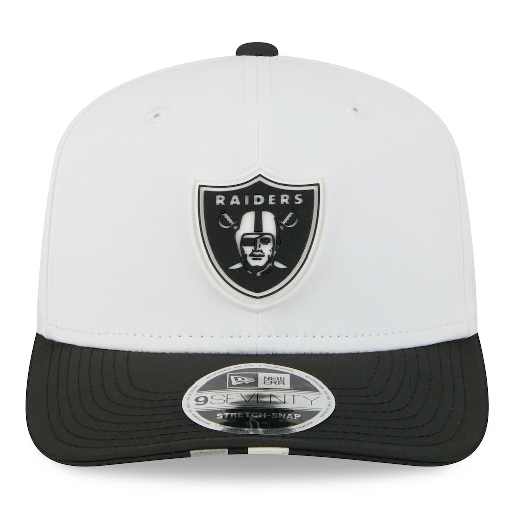 Las Vegas Raiders New Era 2025 NFL Training Camp 9SEVENTY Adjustable Hat White/Black