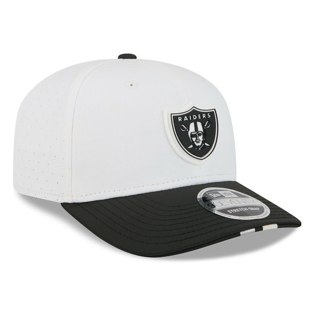 Las Vegas Raiders New Era 2025 NFL Training Camp 9SEVENTY Adjustable Hat White/Black