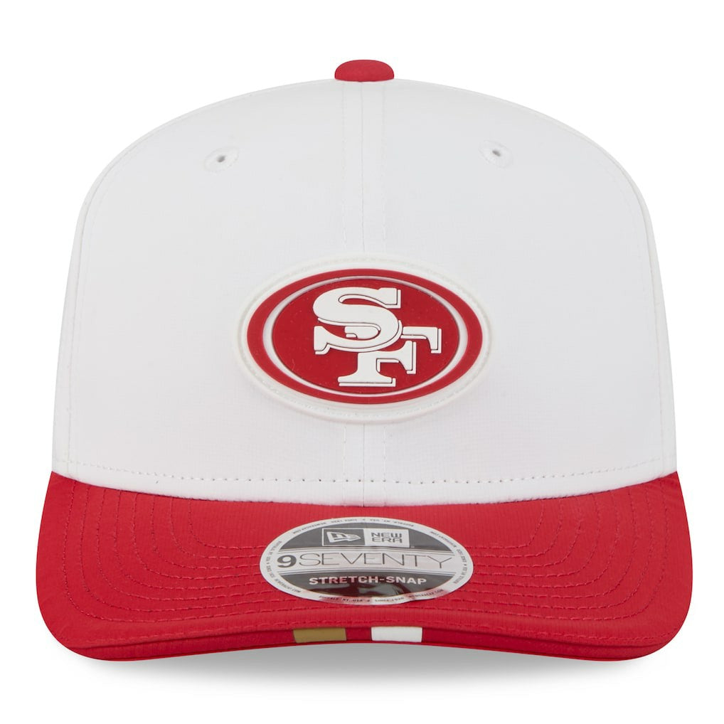 San Francisco 49ers New Era 2025 NFL Training Camp 9SEVENTY Adjustable Hat White/Scarlet