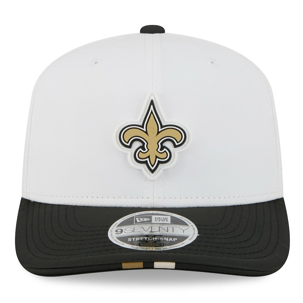 New Orleans Saints New Era 2025 NFL Training Camp 9SEVENTY Adjustable Hat White/Black