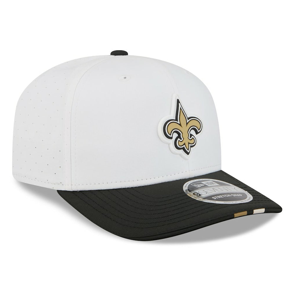 New Orleans Saints New Era 2025 NFL Training Camp 9SEVENTY Adjustable Hat White/Black