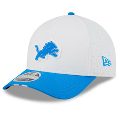 Detroit Lions New Era 2025 NFL Training Camp A-Frame 9FORTY Adjustable Hat White/Blue