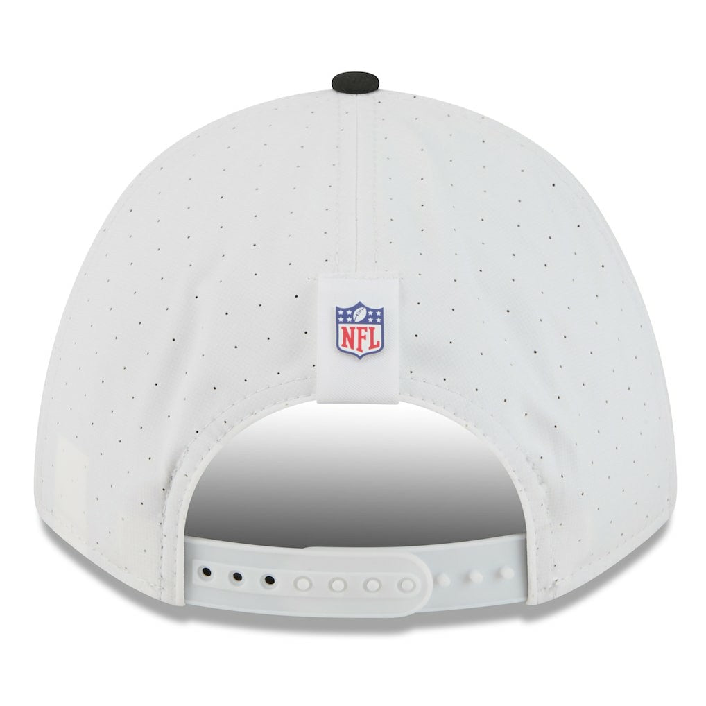 Las Vegas Raiders New Era 2025 NFL Training Camp A-Frame 9FORTY Adjustable Hat White/Black