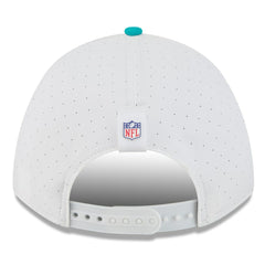 Miami Dolphins New Era 2025 NFL Training Camp A-Frame 9FORTY Adjustable Hat White/Aqua