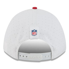 San Francisco 49ers New Era 2025 NFL Training Camp A-Frame 9FORTY Adjustable Hat White/Scarlet