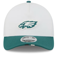 Philadelphia Eagles New Era 2025 NFL Training Camp A-Frame 9FORTY Adjustable Hat White/Midnight Green