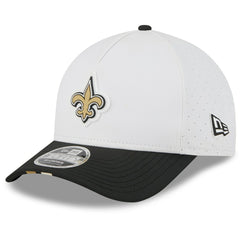 New Orleans Saints New Era 2025 NFL Training Camp A-Frame 9FORTY Adjustable Hat White/Black