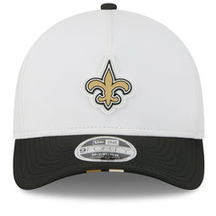 New Orleans Saints New Era 2025 NFL Training Camp A-Frame 9FORTY Adjustable Hat White/Black