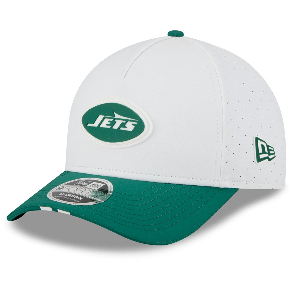 New York Jets New Era 2025 NFL Training Camp A-Frame 9FORTY Adjustable Hat White/Green