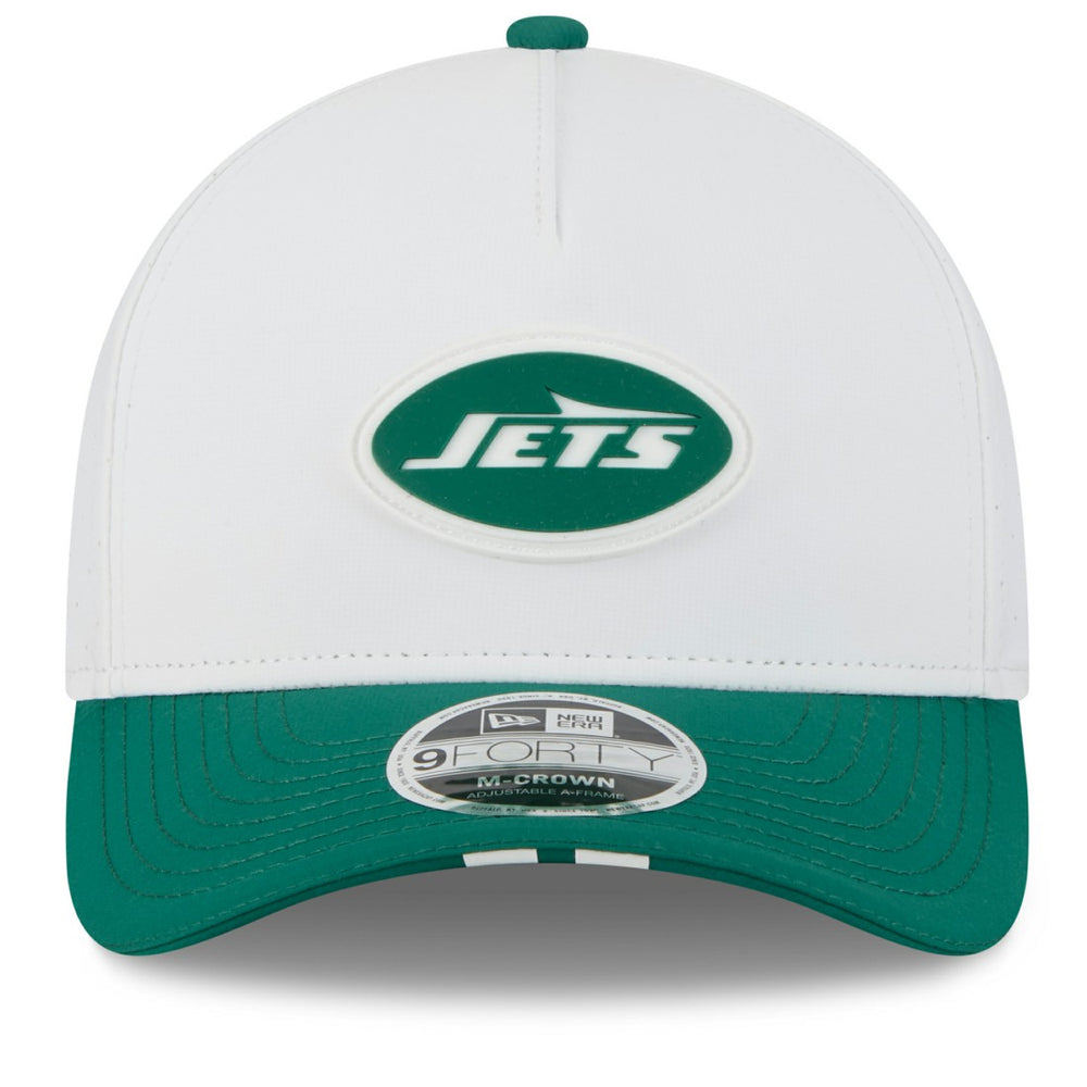 New York Jets New Era 2025 NFL Training Camp A-Frame 9FORTY Adjustable Hat White/Green
