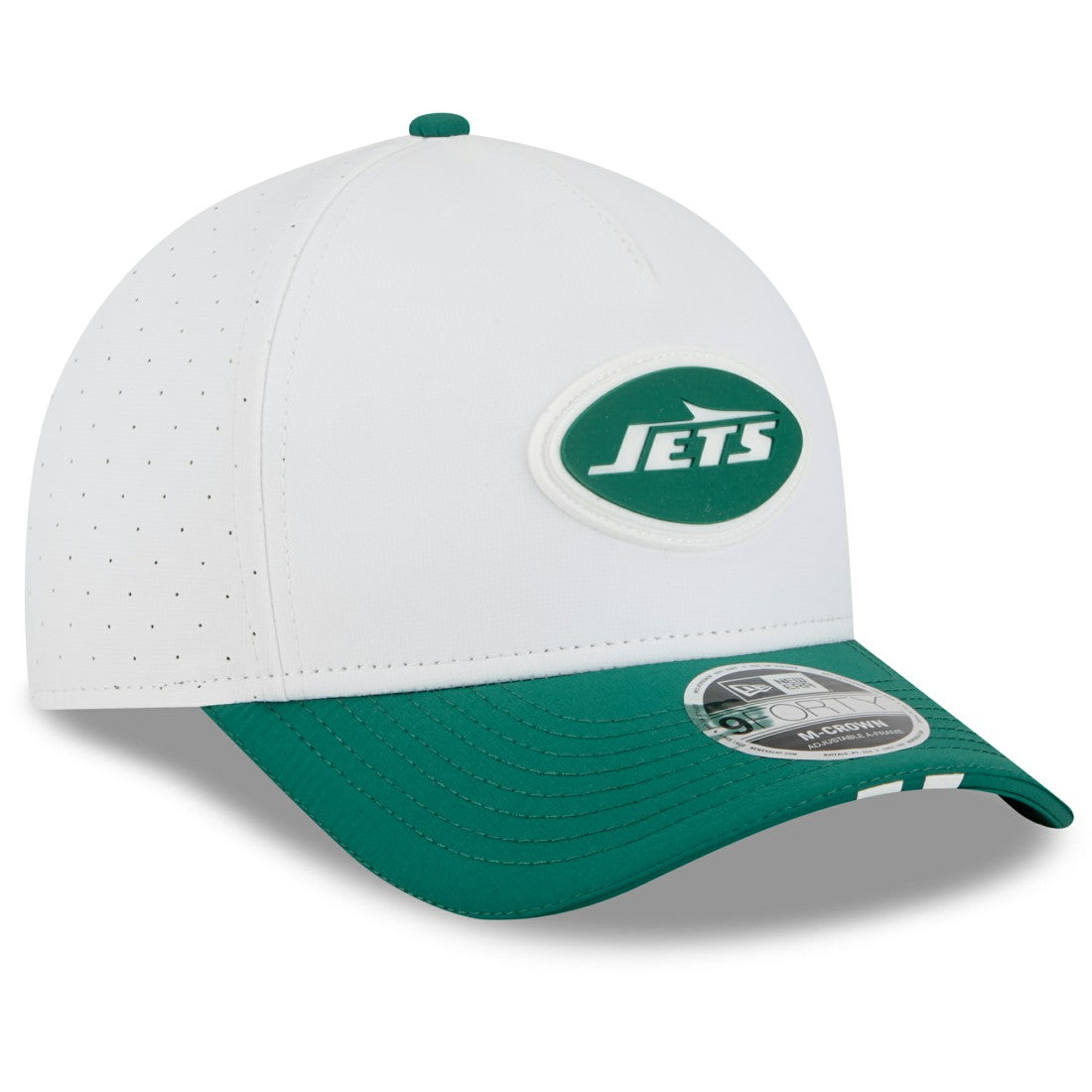 New York Jets New Era 2025 NFL Training Camp A-Frame 9FORTY Adjustable Hat White/Green