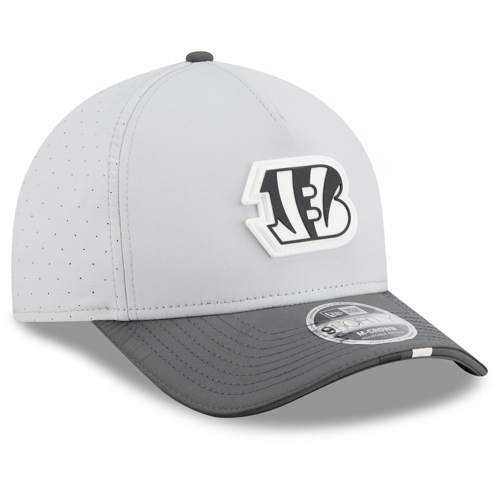 Cincinnati Bengals New Era 2025 NFL Training Camp A-Frame 9FORTY Adjustable Hat Gray/Graphite