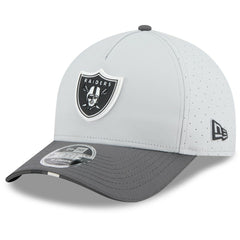 Las Vegas Raiders New Era 2025 NFL Training Camp A-Frame 9FORTY Adjustable Hat Gray/Graphite