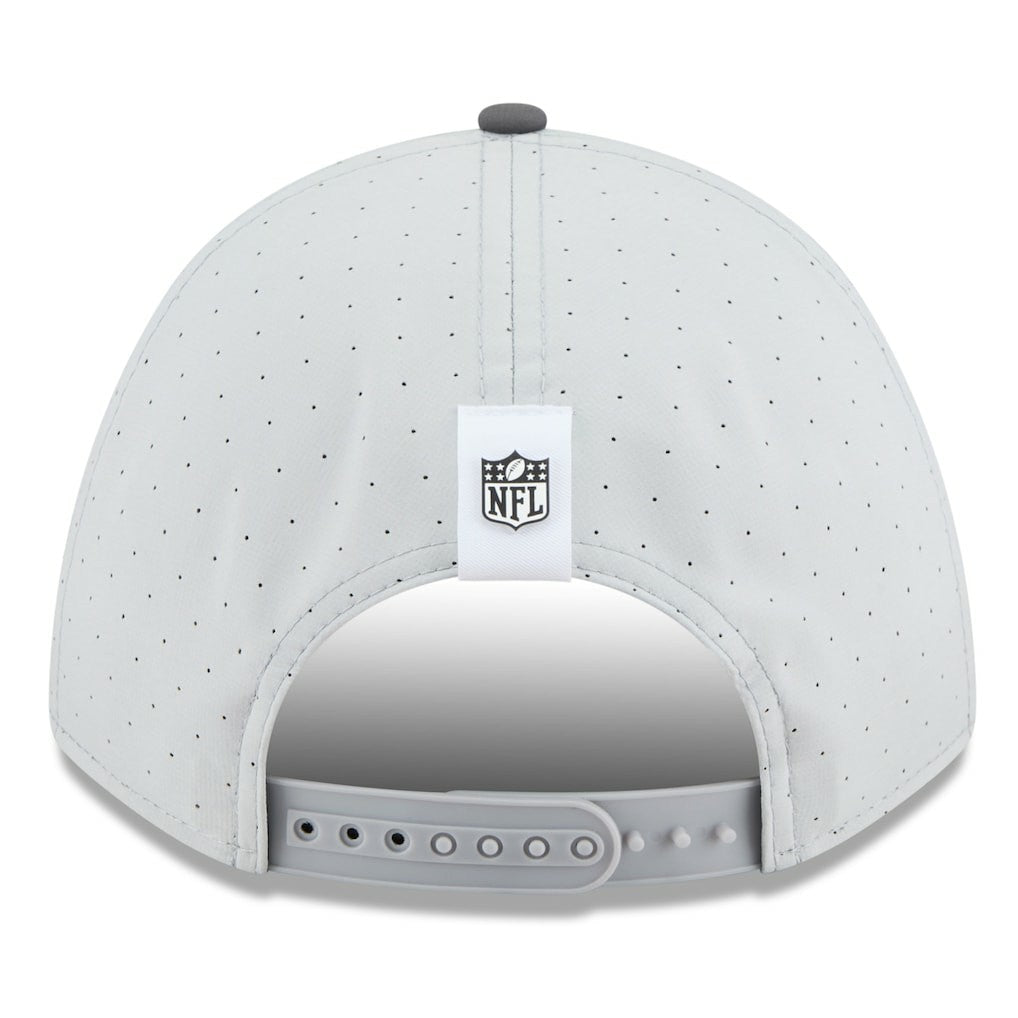 Las Vegas Raiders New Era 2025 NFL Training Camp A-Frame 9FORTY Adjustable Hat Gray/Graphite
