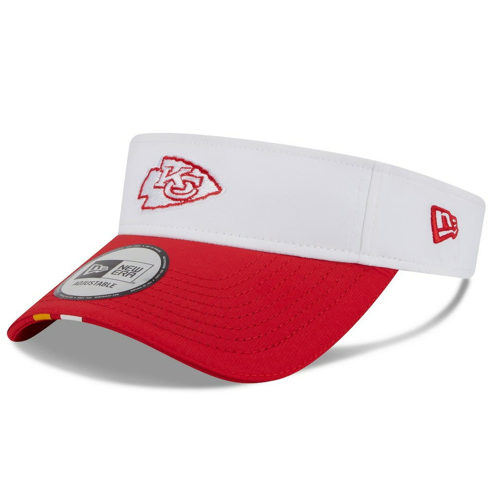 Kansas City Chiefs New Era 2025 NFL Training Camp Adjustable Visor White/Red