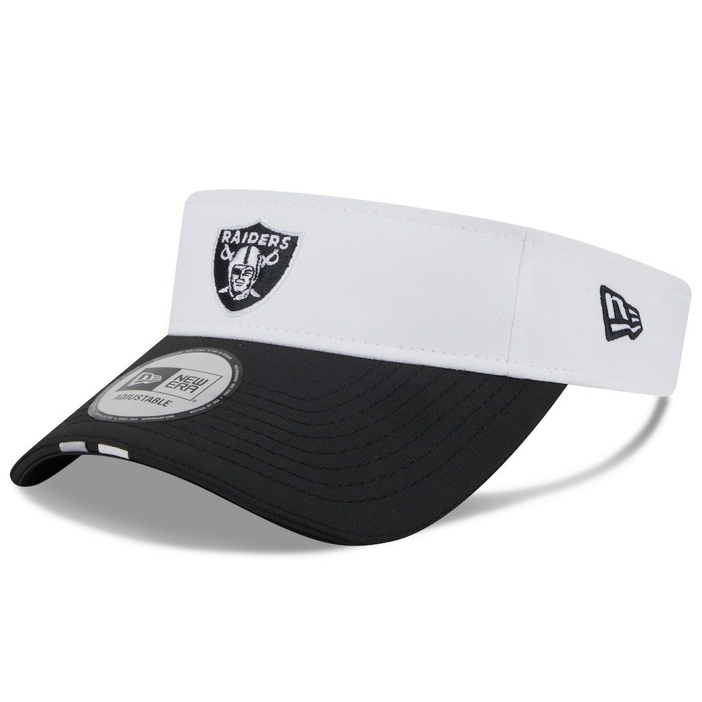 Las Vegas Raiders New Era 2025 NFL Training Camp Adjustable Visor White/Black