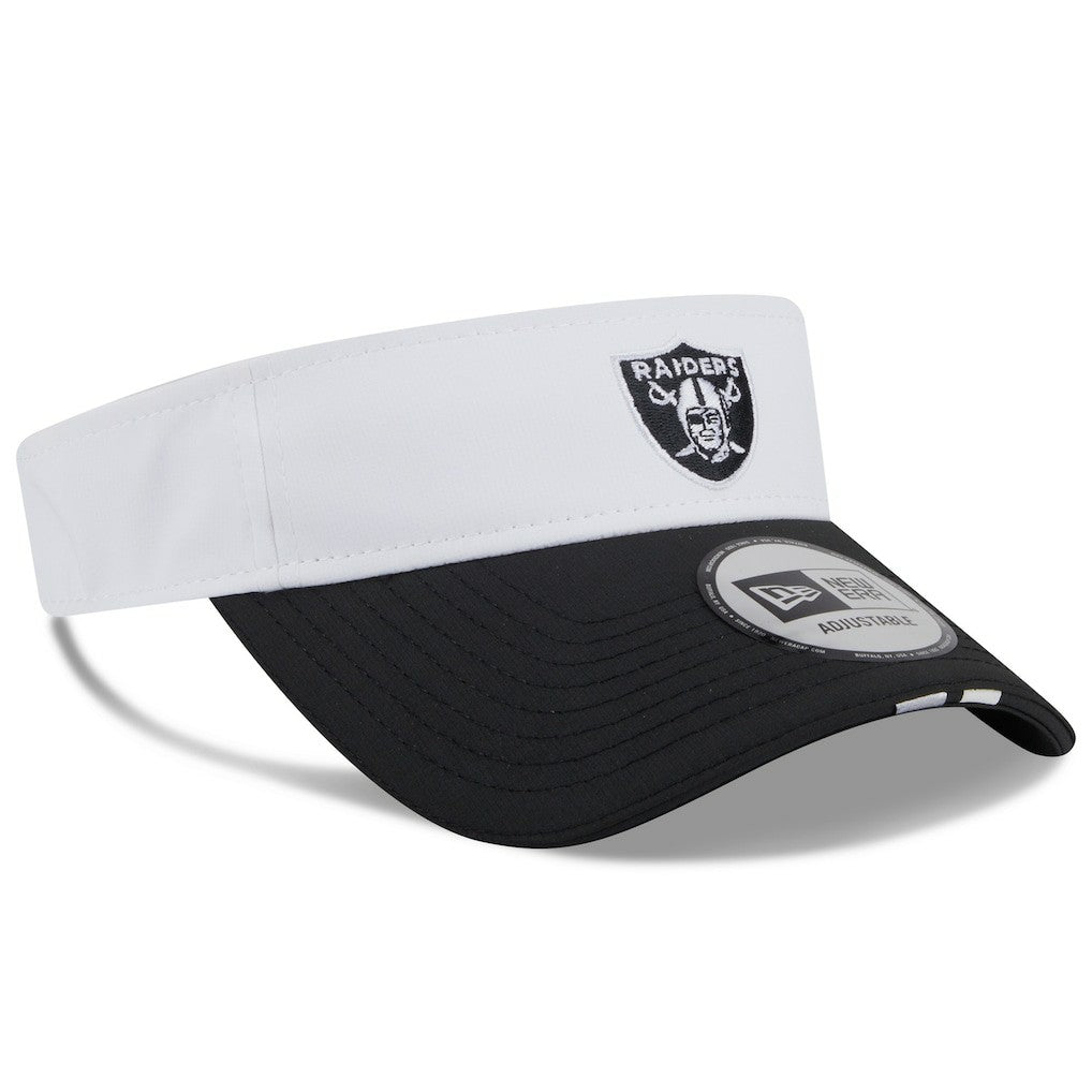 Las Vegas Raiders New Era 2025 NFL Training Camp Adjustable Visor White/Black