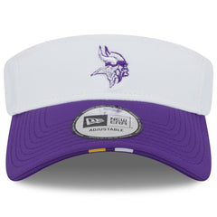 Minnesota Vikings New Era 2025 NFL Training Camp Adjustable Visor White/Purple