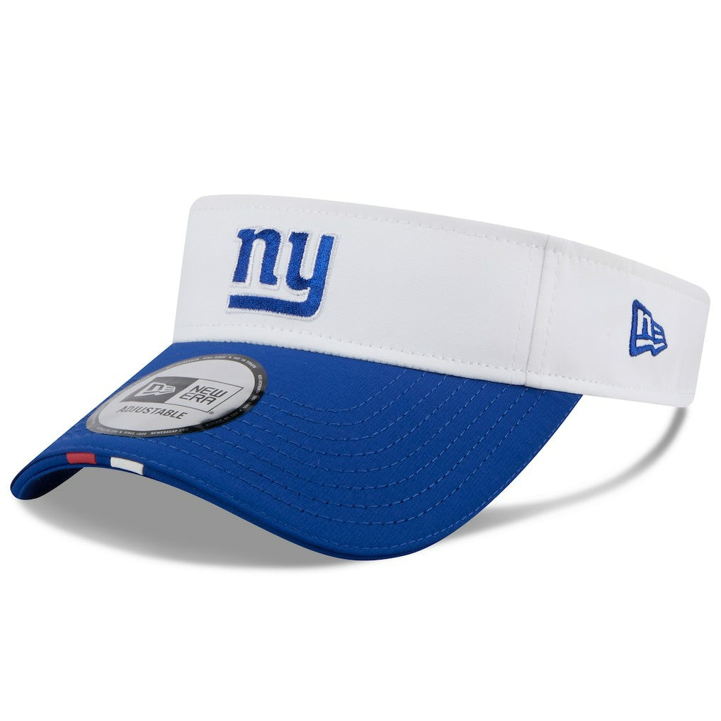 New York Giants New Era 2025 NFL Training Camp Adjustable Visor White/Royal