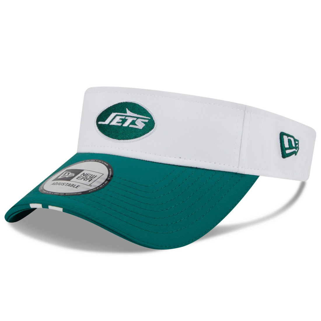 New York Jets New Era 2025 NFL Training Camp Adjustable Visor White/Green