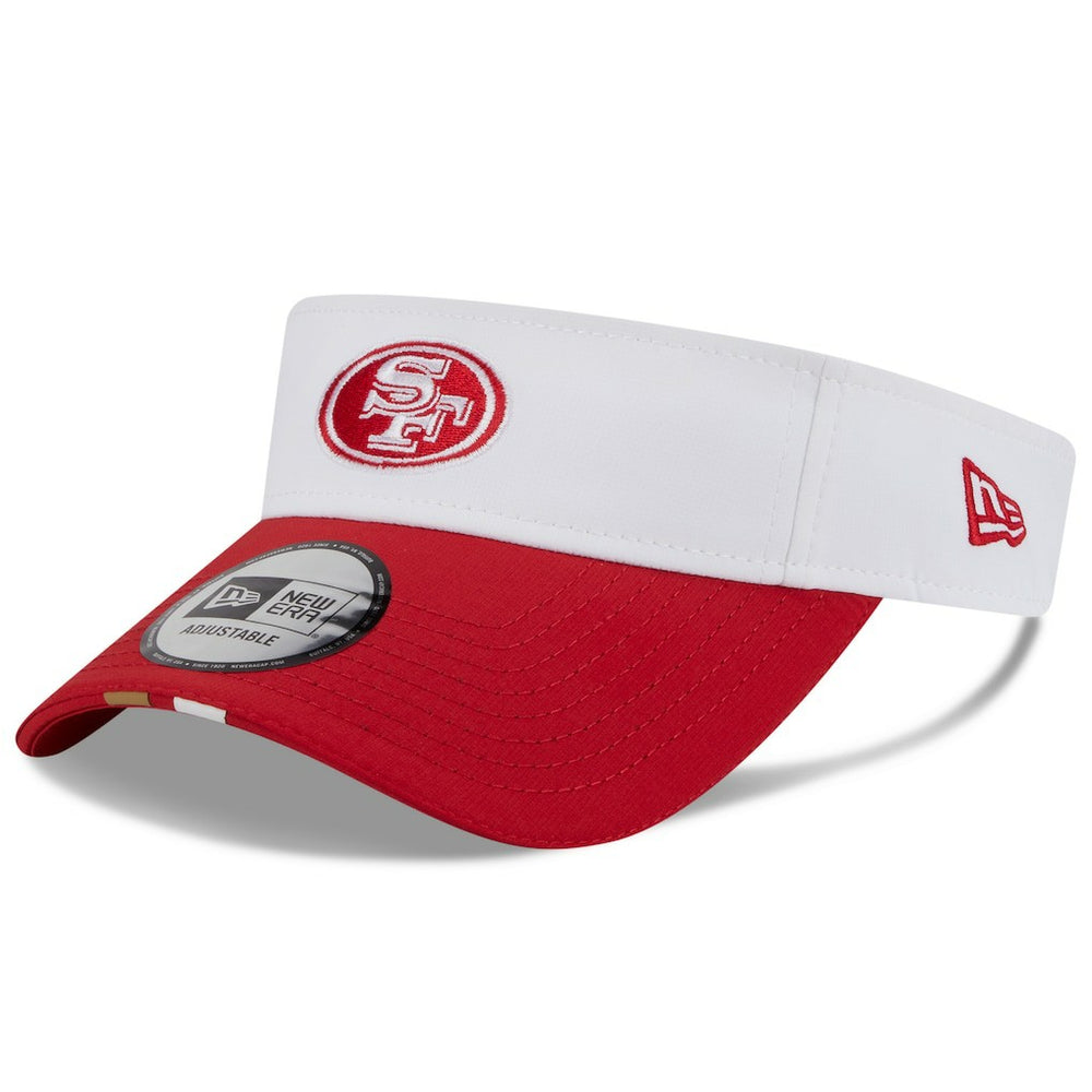 San Francisco 49ers New Era 2025 NFL Training Camp Adjustable Visor White/Scarlet