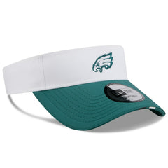 Philadelphia Eagles New Era 2025 NFL Training Camp Adjustable Visor White/Midnight Green