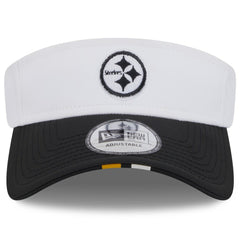Pittsburgh Steelers New Era 2025 NFL Training Camp Adjustable Visor White/Black