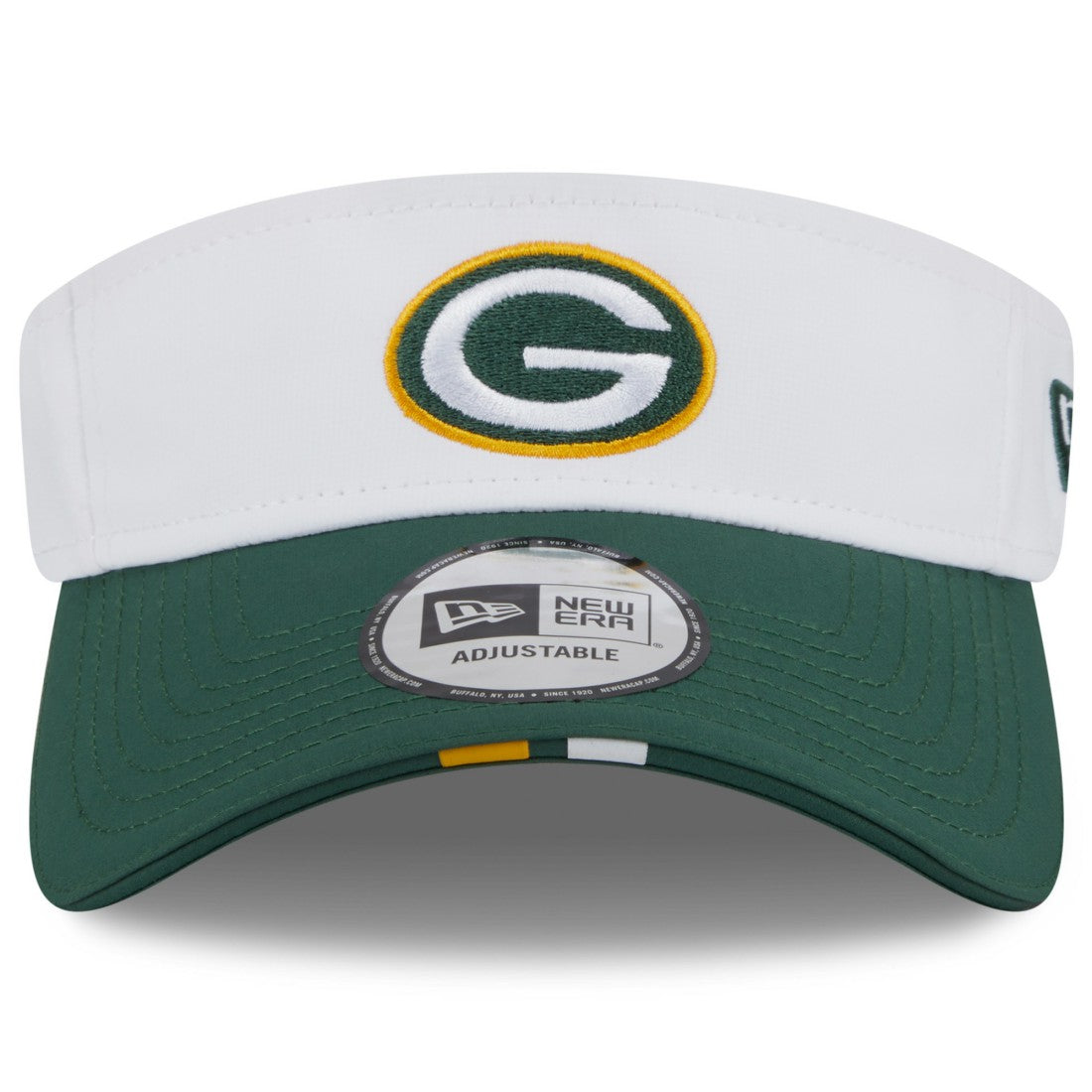 Green Bay Packers New Era 2025 NFL Training Camp Adjustable Visor White/Green