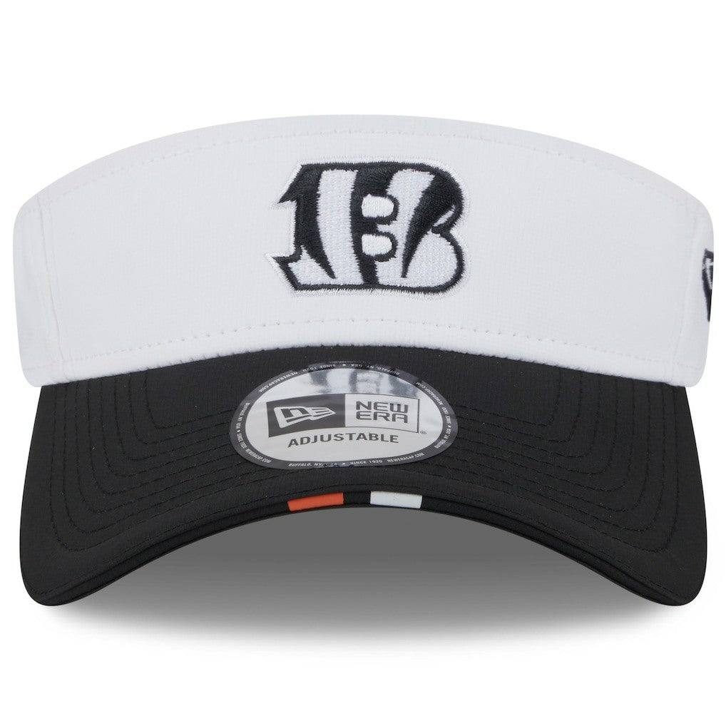 Cincinnati Bengals New Era 2025 NFL Training Camp Adjustable Visor White/Black