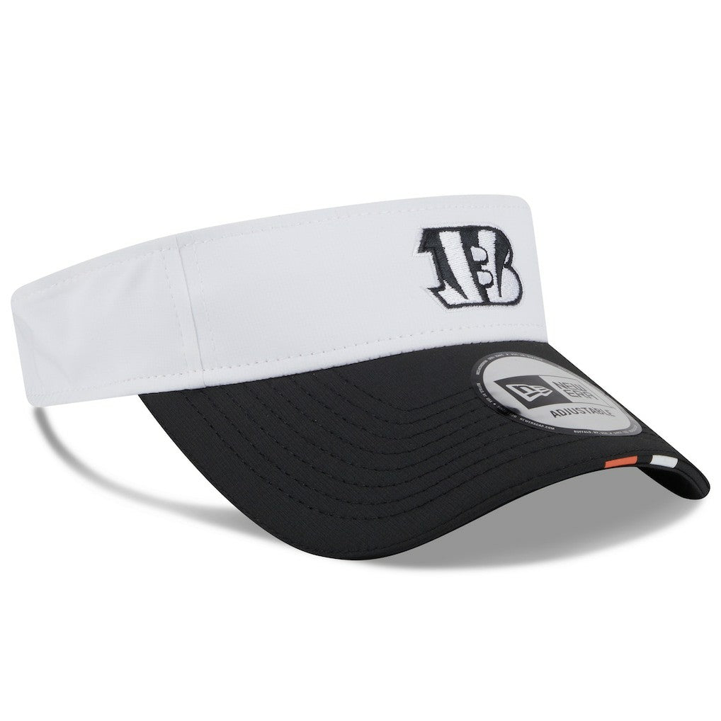 Cincinnati Bengals New Era 2025 NFL Training Camp Adjustable Visor White/Black