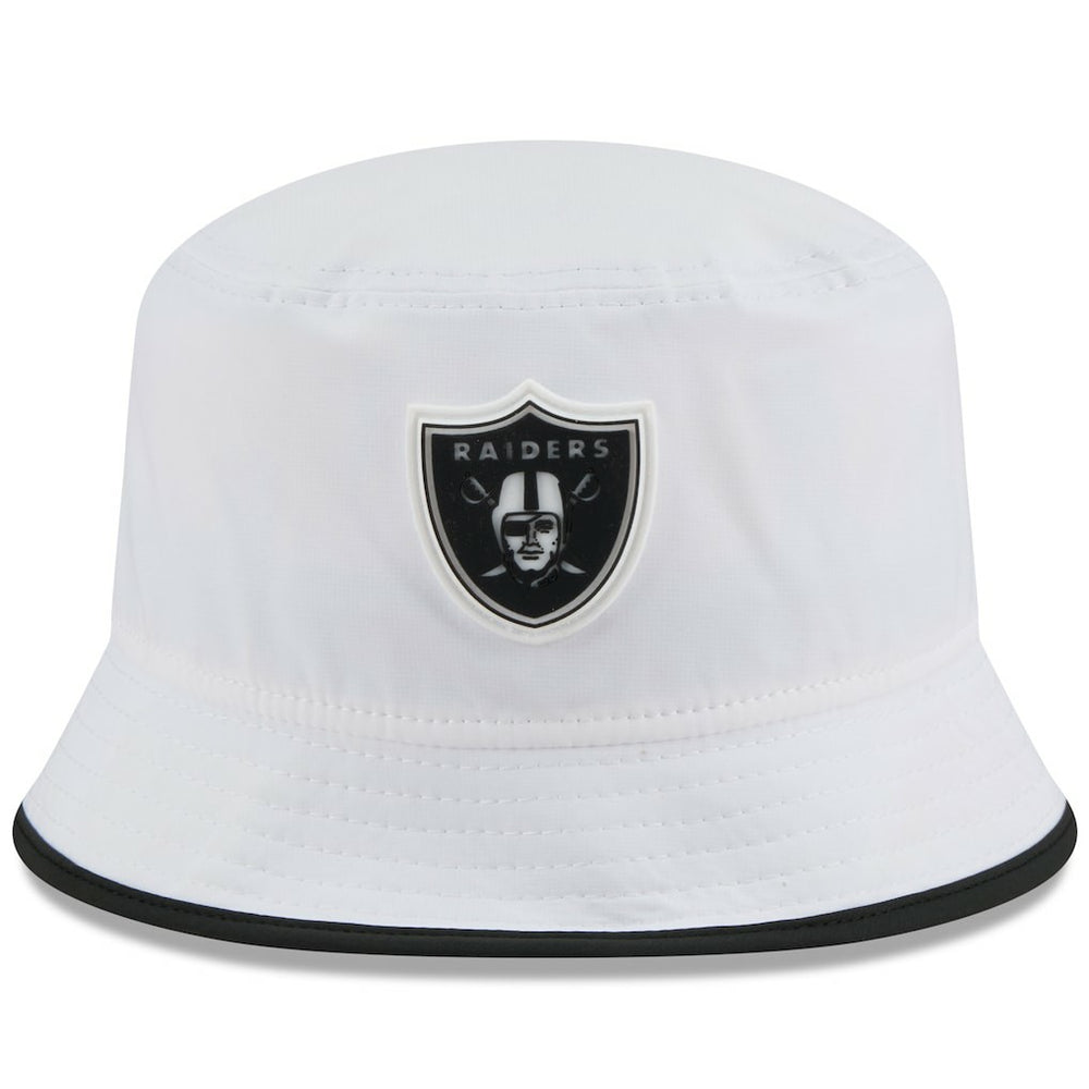 Las Vegas Raiders New Era 2025 NFL Training Camp Stretch Bucket Hat White
