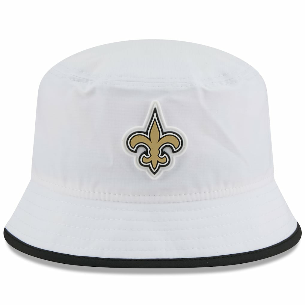 New Orleans Saints New Era 2025 NFL Training Camp Stretch Bucket Hat White