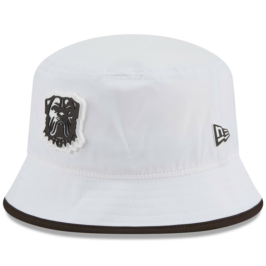 Cleveland Browns New Era 2025 NFL Training Camp Stretch Bucket Hat White