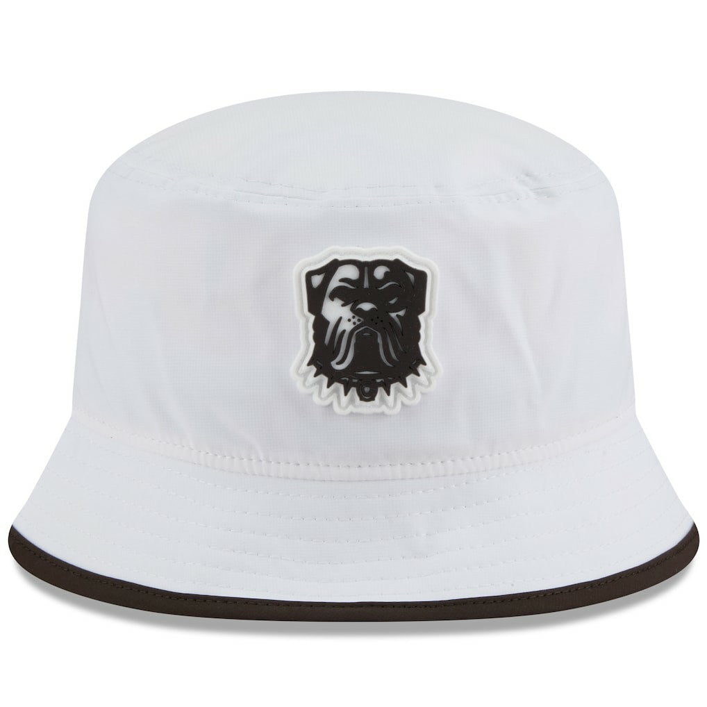 Cleveland Browns New Era 2025 NFL Training Camp Stretch Bucket Hat White