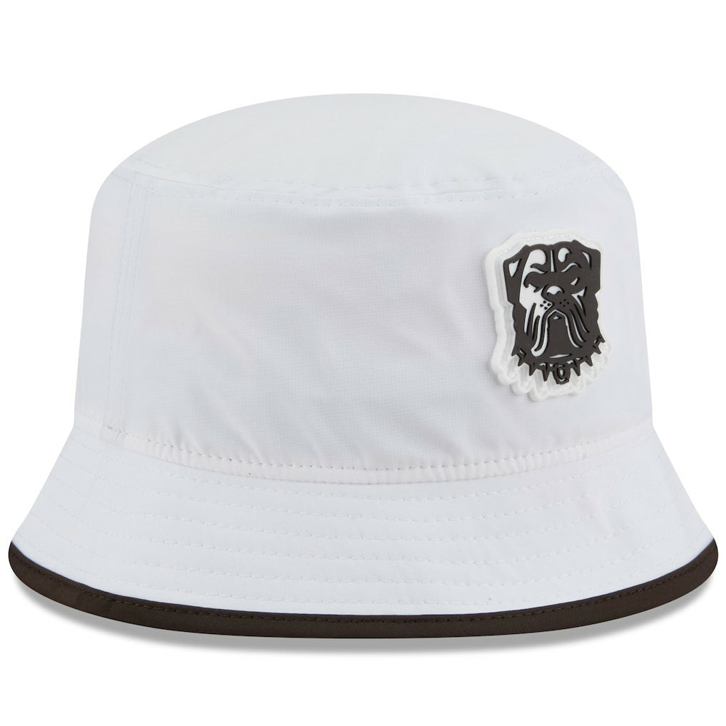 Cleveland Browns New Era 2025 NFL Training Camp Stretch Bucket Hat White