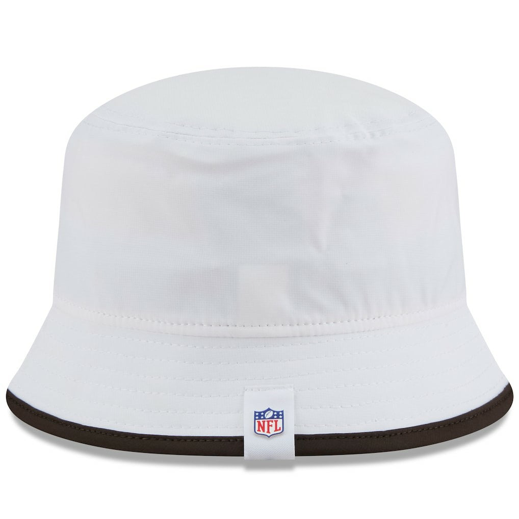Cleveland Browns New Era 2025 NFL Training Camp Stretch Bucket Hat White