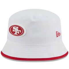 San Francisco 49ers New Era 2025 NFL Training Camp Stretch Bucket Hat White