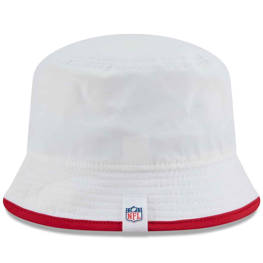 San Francisco 49ers New Era 2025 NFL Training Camp Stretch Bucket Hat White