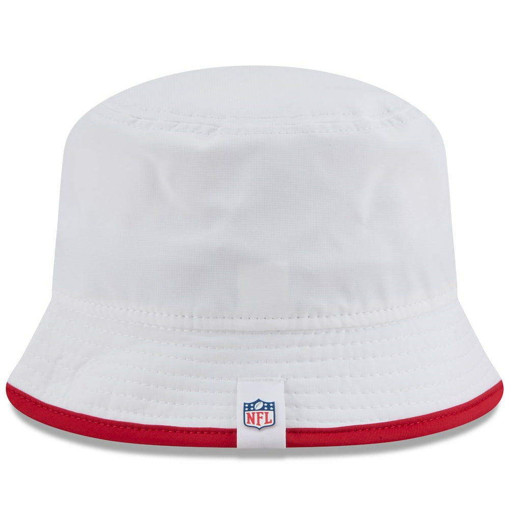 San Francisco 49ers New Era 2025 NFL Training Camp Stretch Bucket Hat White